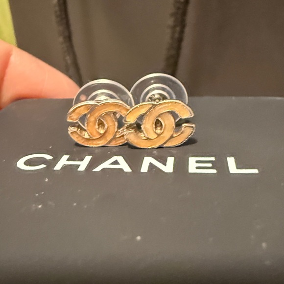 Chanel Coco Mark Pierced Earrings - Picture 3 of 5